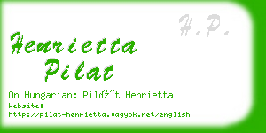 henrietta pilat business card